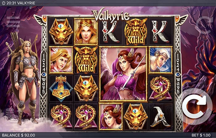 「VALKYRIE」のタブレット横置きでのプレイ画面 「VALKYRIE」のタブレット横置きでのプレイ画面