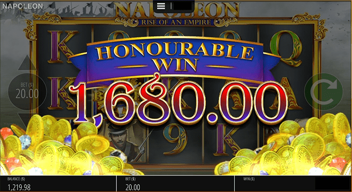 1,680ドル獲得 1,680ドル獲得