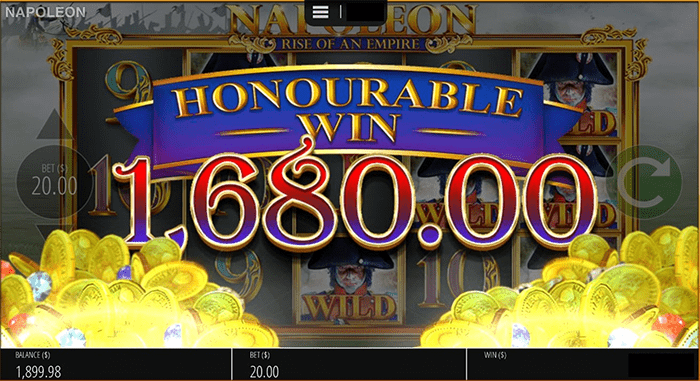 1,680ドル獲得 1,680ドル獲得