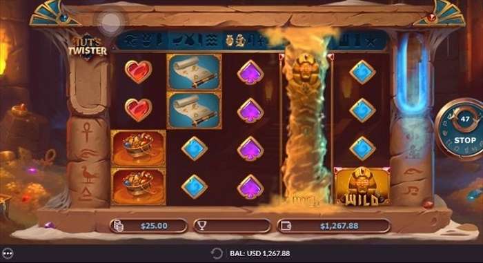 ワイルドが2個出現すると竜巻 ワイルドが2個出現すると竜巻