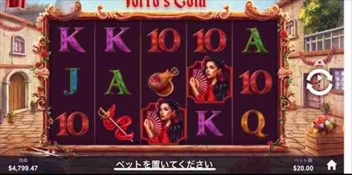 きっちり細かく端数調整して… Torros Goldスロットのゲーム画面