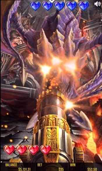 ガトリング砲!集中砲火! ドラゴンに向かって大砲連射画面