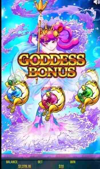 GODDESS BONUSげっとん! 女神が出現し、GODDESS BONUS獲得画面