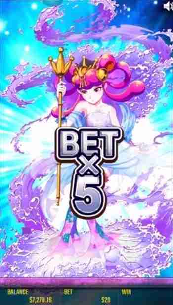 BET×5程度で終了w 目をそらす女神とBET×5のハズレ画面