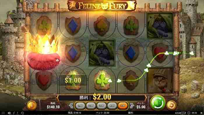 ワンスピン$5でグールグル 5ドルbetで打ち始め画面