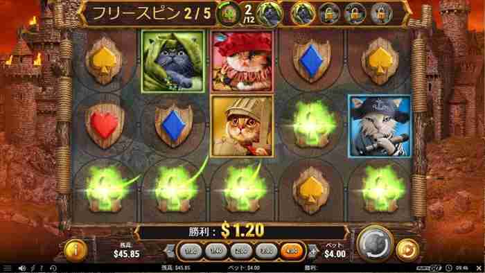 5個の♧が出現!累計7個! フリスピ2回転目画面