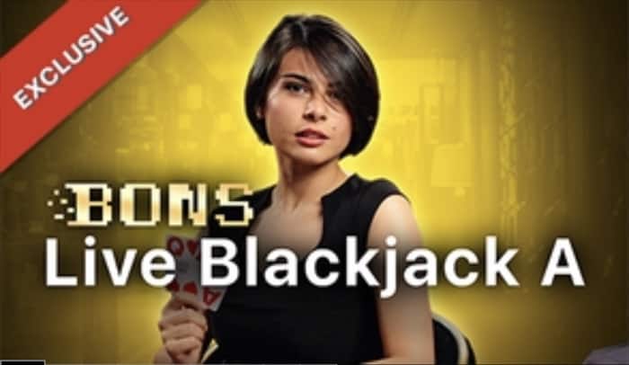ライブブラックジャック!ど~ん! ボンズカジノのライブブラックジャックアイコン画面