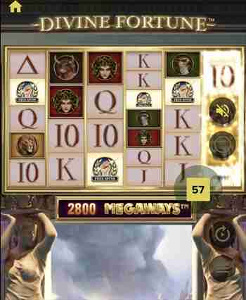 『Divine Fortune MEGAWAYS™』やったるぜ! 『Divine Fortune MEGAWAYS™』ゲーム画面