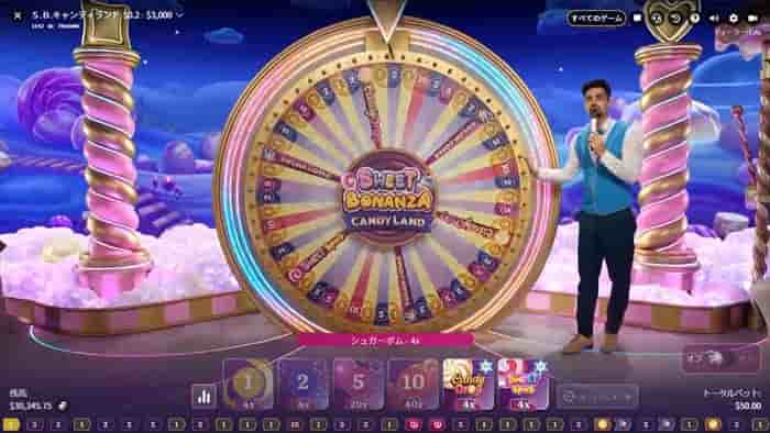 SweetSpinsを引く 4倍マルチのSweetSpinsを引く