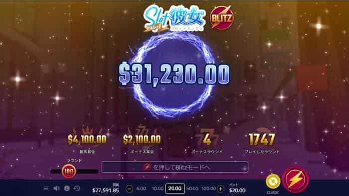 総プレイ数1,747回で3万5千ドル近くベット 総プレイ数1,747回で3万5千ドル近くベットする