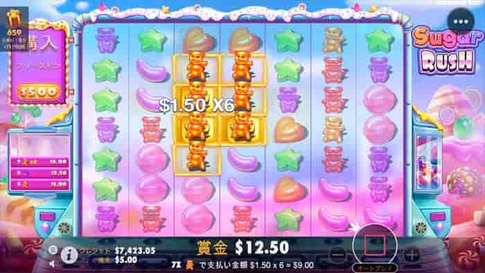 6倍の倍率 2倍が3箇所で6倍の倍率が掛かる