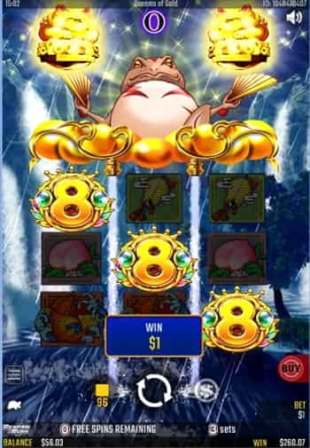 残高250ドルオーバー! フリースピンリトリガー